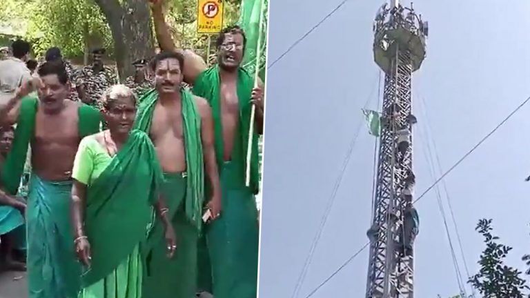 Farmers Protest at Jantar Mantar: যন্তর মন্তরে টাওয়ারের উপরে উঠে কৃষকদের বিক্ষোভ