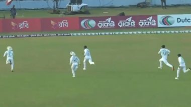Bangladesh Players Trolled: টেস্ট ক্রিকেটের মাঠে কমেডি সার্কাসের ছোয়া! একটা বলের পিছনে বাংলাদেশের পাঁচ খেলোয়াড় (দেখুন ভাইরাল ভিডিও)