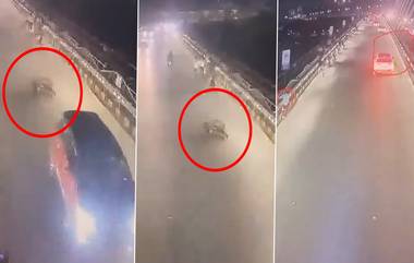 Hit-and-Run In Hyderabad: ব্যস্ত চেরুভু সেতুতে ছবি তুলতে গিয়ে দ্রুত গতির গাড়ির ধাক্কায় এক ব্যক্তির মৃত্যু,গুরুতর আহত দুর্গম চেরুভু সেতুতে ছবি তুলতে গিয়ে SUV-এর ধাক্কায় এক ব্যক্তির মৃত্যু, গুরুতর আহত বন্ধুও (দেখুন ভিডিও)