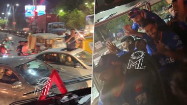 Mumbai Indians Team Bus Stuck In Traffic: ট্র্যাফিক জ্যামে আটকে থাকা মুম্বই ইন্ডিয়ান্স টিম বাসকে বের করে আনলেন এক ভক্ত, হাততালি দিয়ে কৃতজ্ঞতা খেলোয়াড়দের(দেখুন ভিডিও)
