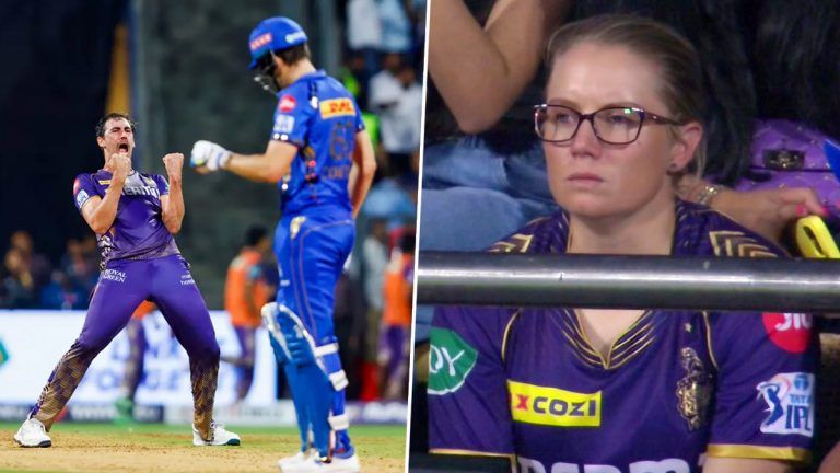 Alyssa Healy in KKR Match: স্টার্কের ম্যাচ দেখতে হাজির হিলি, স্ত্রীকে দেখে সেরা পারফর্ম অজি পেসারের