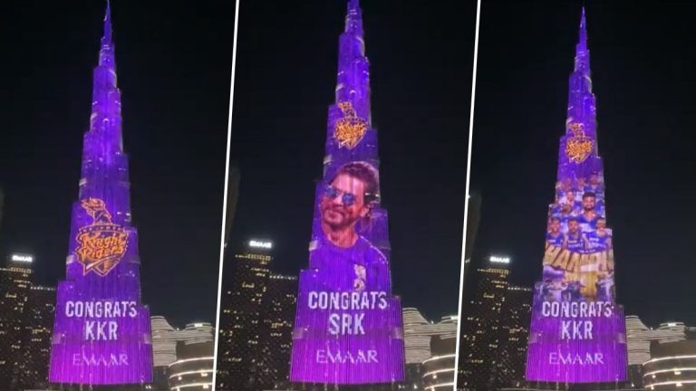 Burj Khalifa Lights Up In KKR Colors: আইপিএল ফাইনাল জয়ী কেকেআর-কে শুভেচ্ছা জানাতে বেগুনি রঙে আলোকিত বুর্জ খলিফা (দেখুন ভিডিও)