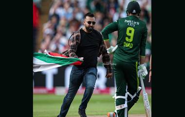 Palestine Flag Breaches Security at Edgbaston: দেখুন, এজবাস্টনে নিরাপত্তা ভেঙে প্যালেস্তাইনের পতাকা নিয়ে মাঠে ঢুকে পড়ল এক ব্যক্তি