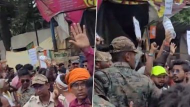 TMC- BJP Workers Clash: মেদিনীপুরে অগ্নিমিত্রা পলের রোড শোতে বিজেপি ও তৃণমূল কংগ্রেস কর্মীদের মধ্যে সংঘর্ষ (দেখুন ভিডিও)