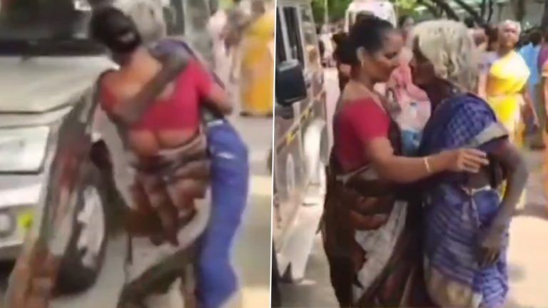 Viral Video: নেই হুইলচেয়ার, ৮০ বছরের বৃদ্ধা মাকে কোলে তুলে হাসপাতালে নিয়ে গেল মেয়ে, দেখুন ভিডিয়ো