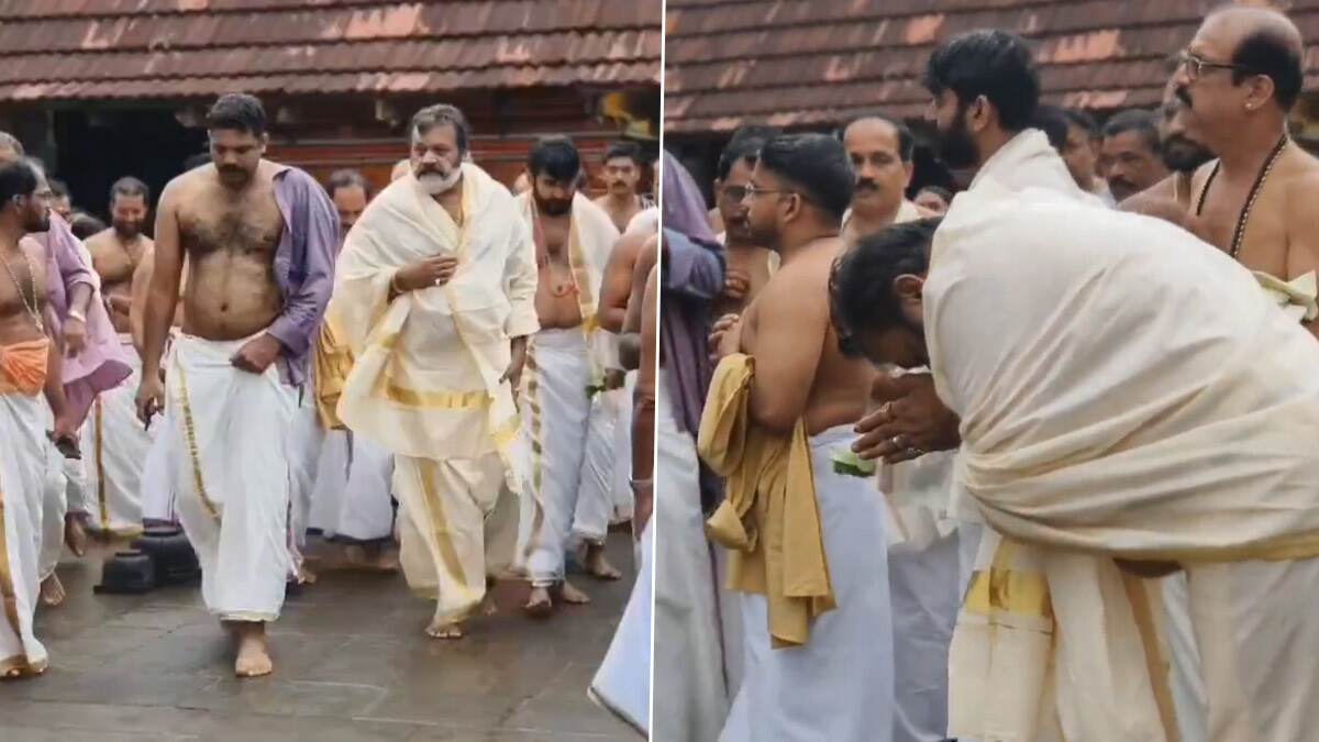 BJP's First-Ever Kerala MP Suresh Gopi Offers Prayers: কেন্দ্রীয় মন্ত্রী সুরেশ গোপী কেরলের তালি মহা শিবক্ষেত্রম মন্দিরে করছেন প্রার্থনা করছেন, দেখুন