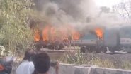 Shan-e-Punjab Express Coach Fire: দাউদাউ করে জ্বলছে আস্ত এক্সপ্রেস ট্রেনের বগি, সাংঘাতিক ভিডিয়ো নেটপাড়ায়