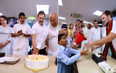 Rahul Gandhi Cuts Birthday Cake: জন্মদিনে এআইসিসি-র সদর দফতরে কেক কাটলেন রাহুল, ভক্তদের থেকে গ্রহণ করলেন উপহার