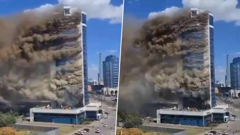 Kazakhstan Building Fire Video: দাউদাউ করে জ্বলছে আস্তানার গগণচুম্বি বহুতল, ২৬ তলা বিল্ডিংয়ে আতঙ্কের লেলিহান শিখার ভাইরাল ভিডিয়ো