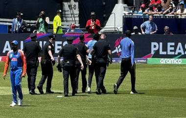 Pitch Invaded in New York Stadium: রোহিতকে দেখতে মাঠের মধ্যে ভক্ত, নিউইয়র্ক পুলিশের আক্রমণে আঁতকে উঠলেন অধিনায়কও