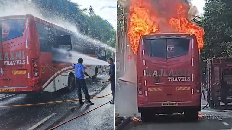 Fire In Bus:  মহারাষ্ট্রে ভয়াবহ অগ্নিকাণ্ড! রাস্তার মাঝে দাউ-দাউ করে জ্বলছে বাস,দেখুন ভিডিয়ো