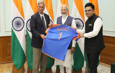 Jay Shah Present 'Namo 1' Jersey to PM: বিশ্বকাপ জয়ে প্রধানমন্ত্রী মোদীকে 'নমো ১' জার্সি উপহার জয় শাহ-রজার বিনির